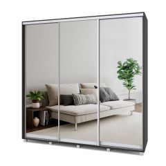 МАРТИН Шкаф-купе с зеркалами Венге (2200*450) М423 в Кургане - kurgan.mebel24.online | фото