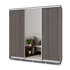 МАРТИН Шкаф-купе с зеркалом Анкор темный (2200*450) М422 в Кургане - kurgan.mebel24.online | фото