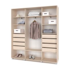МАРТИН Шкаф-купе с зеркалом Млечный дуб (2200*450) М422 в Кургане - kurgan.mebel24.online | фото 4