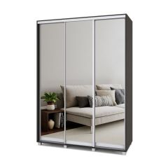 РОЛАНД Шкаф-купе с зеркалами Венге (600*1700) Р673 в Кургане - kurgan.mebel24.online | фото