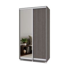 РОЛАНД Шкаф-купе с зеркалом Анкор темный (450*1200) Р422 в Кургане - kurgan.mebel24.online | фото