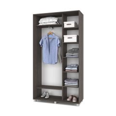 РОЛАНД Шкаф-купе с зеркалом Анкор темный (450*1200) Р422 в Кургане - kurgan.mebel24.online | фото 2