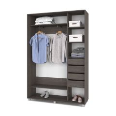 РОЛАНД Шкаф-купе с зеркалом Анкор темный (450*1300) Р432 в Кургане - kurgan.mebel24.online | фото 5