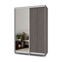 РОЛАНД Шкаф-купе с зеркалом Анкор темный (450*1500) Р452 в Кургане - kurgan.mebel24.online | фото 2