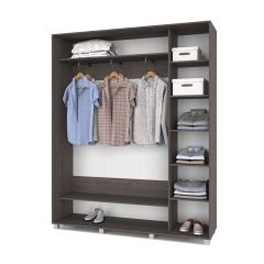 РОЛАНД Шкаф-купе с зеркалом Анкор темный (450*1800) Р482 в Кургане - kurgan.mebel24.online | фото 2