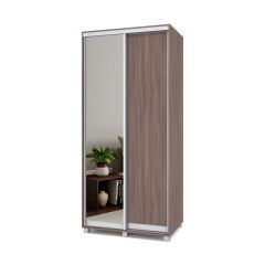 РОЛАНД Шкаф-купе с зеркалом Шимо темный (450*1000) Р402 в Кургане - kurgan.mebel24.online | фото 2