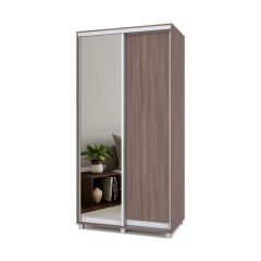 РОЛАНД Шкаф-купе с зеркалом Шимо темный (450*1100) Р412 в Кургане - kurgan.mebel24.online | фото 2