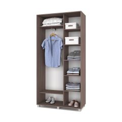 РОЛАНД Шкаф-купе с зеркалом Шимо темный (450*1100) Р412 в Кургане - kurgan.mebel24.online | фото 3
