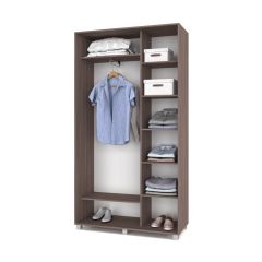 РОЛАНД Шкаф-купе с зеркалом Шимо темный (450*1200) Р422 в Кургане - kurgan.mebel24.online | фото 3