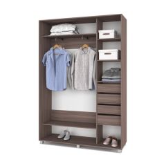 РОЛАНД Шкаф-купе с зеркалом Шимо темный (450*1200) Р422 в Кургане - kurgan.mebel24.online | фото 5