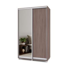 РОЛАНД Шкаф-купе с зеркалом Шимо темный (450*1300) Р432 в Кургане - kurgan.mebel24.online | фото 2