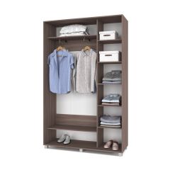 РОЛАНД Шкаф-купе с зеркалом Шимо темный (450*1400) Р442 в Кургане - kurgan.mebel24.online | фото 3