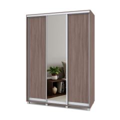 РОЛАНД Шкаф-купе с зеркалом Шимо темный (450*1600) Р462 в Кургане - kurgan.mebel24.online | фото 2