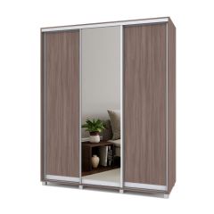 РОЛАНД Шкаф-купе с зеркалом Шимо темный (450*1800) Р482 в Кургане - kurgan.mebel24.online | фото