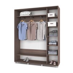 РОЛАНД Шкаф-купе с зеркалом Шимо темный (450*1800) Р482 в Кургане - kurgan.mebel24.online | фото 2