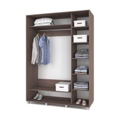 РОЛАНД Шкаф-купе с зеркалом Шимо темный (600*1700) Р672 в Кургане - kurgan.mebel24.online | фото 2