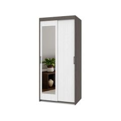ТОМАС Шкаф-купе с зеркалом Анкор темный/светлый Т22 в Кургане - kurgan.mebel24.online | фото