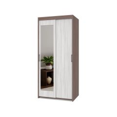 ТОМАС Шкаф-купе с зеркалом Шимо темный/светлый Т22 в Кургане - kurgan.mebel24.online | фото