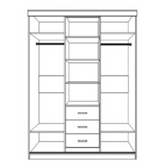 Шкаф-купе комби Юнона (1600) в Кургане - kurgan.mebel24.online | фото 2