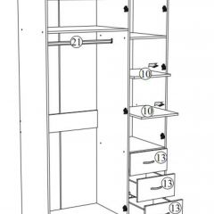 Шкаф Лофт 3-х створчатый в Кургане - kurgan.mebel24.online | фото 6