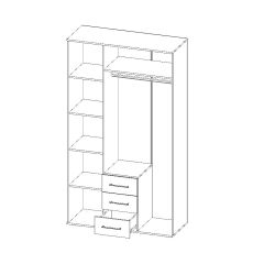Шкаф Парма 3-х створчатый в Кургане - kurgan.mebel24.online | фото 3
