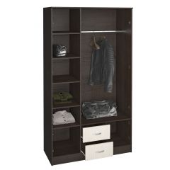 Шкаф Ронда ШК-3 с зеркалом (Венге/Беленый дуб) в Кургане - kurgan.mebel24.online | фото 2