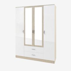 СОФИ СШК1600.1Шкаф 4-х ств с2мя зерк, 2 ящиками в Кургане - kurgan.mebel24.online | фото