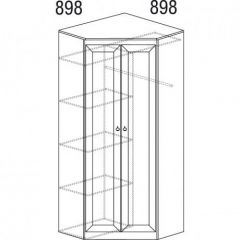 Шкаф угловой №606 "Инна" (угол 898*898) Денвер светлый в Кургане - kurgan.mebel24.online | фото