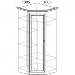Шкаф угловой №662 "Флоренция" Фасад глухой (угол 1005*1005) Дуб оксфорд в Кургане - kurgan.mebel24.online | фото 2
