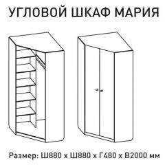 Шкаф угловой Мария 880*880 (ЛДСП 1 кат.) в Кургане - kurgan.mebel24.online | фото 2