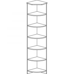 Шкаф угловой открытый №607 Инна Денвер темный в Кургане - kurgan.mebel24.online | фото 2