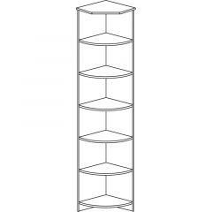 Шкаф угловой открытый №607 "Инна" Денвер светлый в Кургане - kurgan.mebel24.online | фото 3