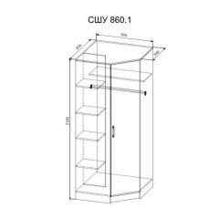 СОФИ СШУ860.1 Шкаф угловой в Кургане - kurgan.mebel24.online | фото 2