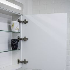 Шкаф-зеркало Аврора 60 с подсветкой LED Домино (DV8005HZ) в Кургане - kurgan.mebel24.online | фото 9