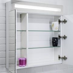 Шкаф-зеркало Аврора 60 с подсветкой LED Домино (DV8005HZ) в Кургане - kurgan.mebel24.online | фото 7