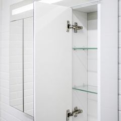 Шкаф-зеркало Аврора 80 с подсветкой LED Домино (DV8009HZ) в Кургане - kurgan.mebel24.online | фото 6