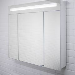 Шкаф-зеркало Аврора 80 с подсветкой LED Домино (DV8009HZ) в Кургане - kurgan.mebel24.online | фото 5