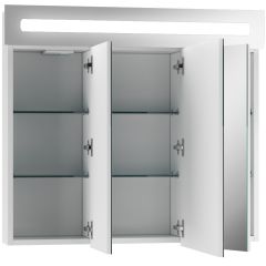 Шкаф-зеркало Аврора 80 с подсветкой LED Домино (DV8009HZ) в Кургане - kurgan.mebel24.online | фото 2