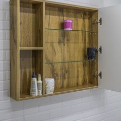 Шкаф-зеркало Craft 100 левый/правый Домино (DCr2206HZ) в Кургане - kurgan.mebel24.online | фото 7