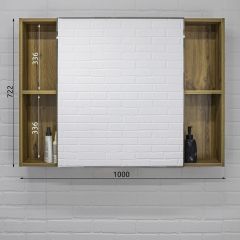 Шкаф-зеркало Craft 100 левый/правый Домино (DCr2206HZ) в Кургане - kurgan.mebel24.online | фото 6