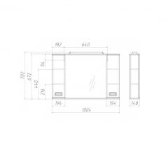 Шкаф-зеркало Cube 100 Эл. Домино (DC5013HZ) в Кургане - kurgan.mebel24.online | фото 2