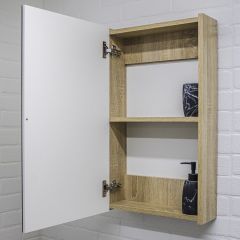 Шкаф-зеркало Мечта 40 Дуб сонома АЙСБЕРГ (DM2317HZ) в Кургане - kurgan.mebel24.online | фото 6