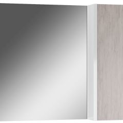Шкаф-зеркало Uno 80 Дуб серый левый/правый Домино (DU1504HZ) в Кургане - kurgan.mebel24.online | фото 1