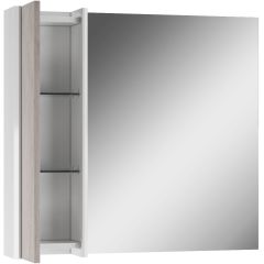 Шкаф-зеркало Uno 80 Дуб серый левый/правый Домино (DU1504HZ) в Кургане - kurgan.mebel24.online | фото 4