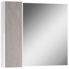 Шкаф-зеркало Uno 80 Дуб серый левый/правый Домино (DU1504HZ) в Кургане - kurgan.mebel24.online | фото 6