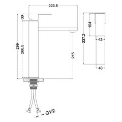 Смеситель д/ум MELANA-F610202 Cubo нерж.сталь, однорычажный, сатин, литой излив в Кургане - kurgan.mebel24.online | фото 3