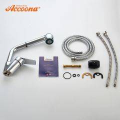 Смеситель для кухни Accoona A5410 с вытягивающейся лейкой в Кургане - kurgan.mebel24.online | фото 4