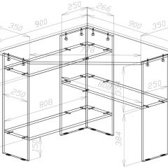 Стол письменный СП-2 (угловой) белый в Кургане - kurgan.mebel24.online | фото 3