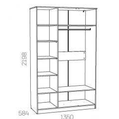 НМ 040.33 Х Шкаф для одежды "Оливия" в Кургане - kurgan.mebel24.online | фото 3