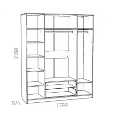 НМ 011.84 Х Шкаф комбинированный "Оливия" в Кургане - kurgan.mebel24.online | фото 3